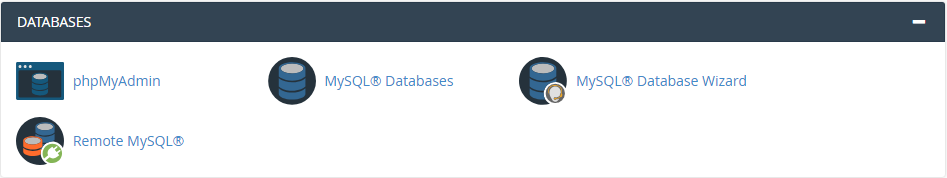 cPanel Database Managment