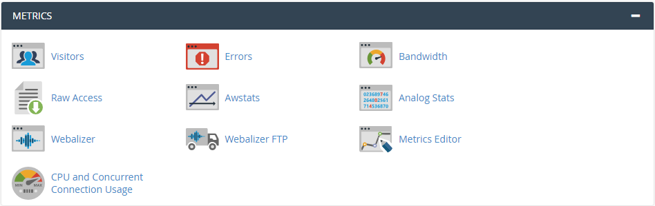 cPanel Metrics - Logs and Reports