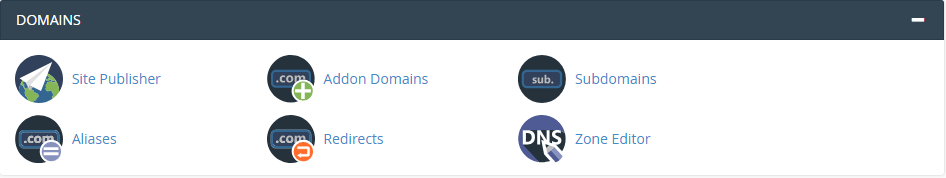 cPanel Domains features