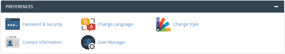 cPanel Help Preferences