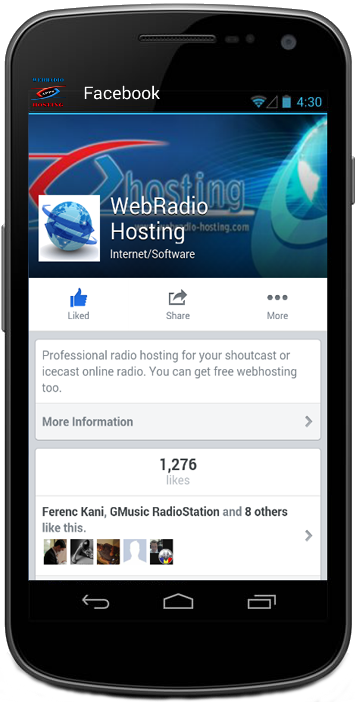 VebradioHosting Facebook Page