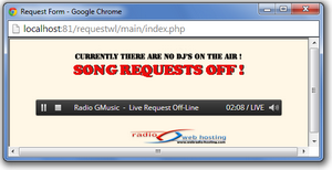 Live request static button