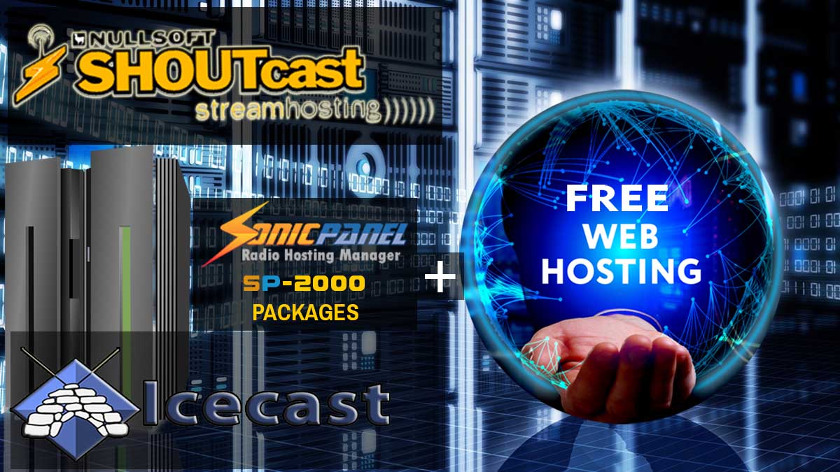 Radio Hosting  + Free webhosting - SPW-200 Packages